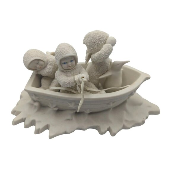 Snowbabies Winken, Blinken, Nod in Fishing Boat, Retired Collectible Dept 56 - Picture 2 of 16